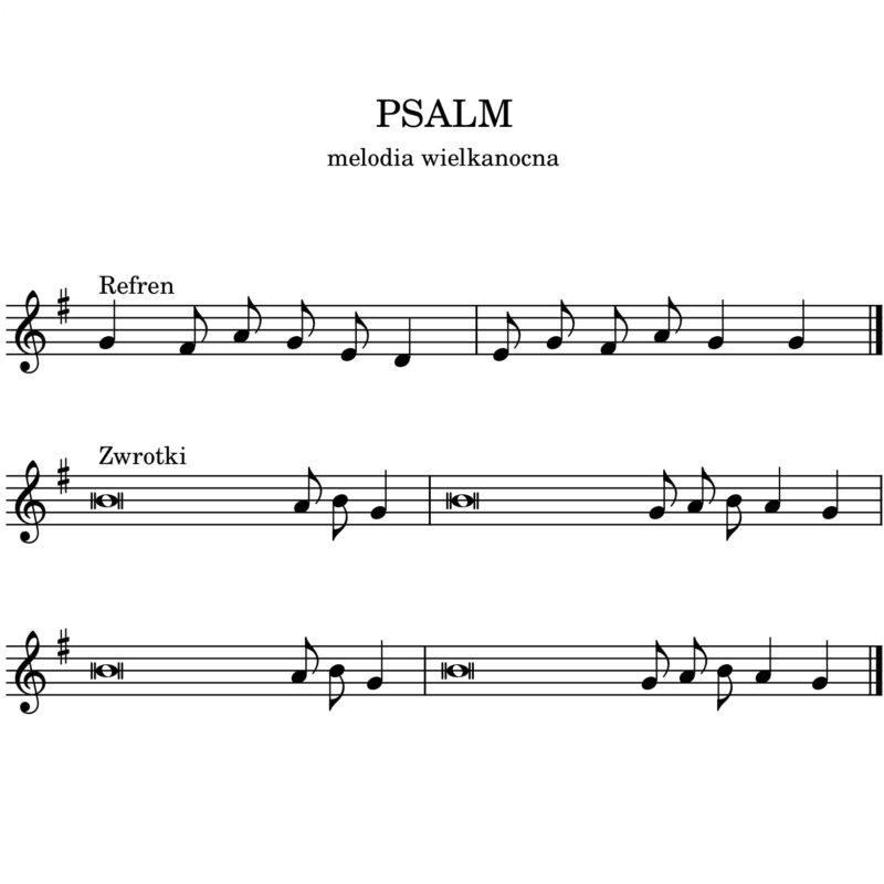 Psalm, melodia wielkanocna