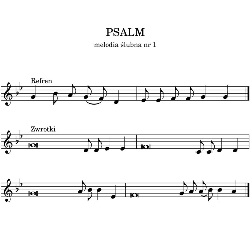 Psalm, melodia ślubna nr 1