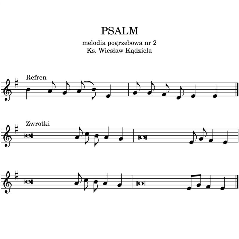 Psalm, melodia pogrzebowa nr 2