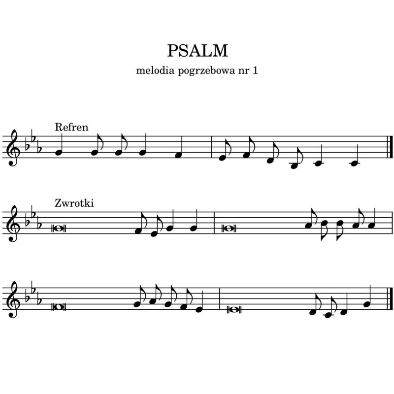 Psalm, melodia pogrzebowa nr 1