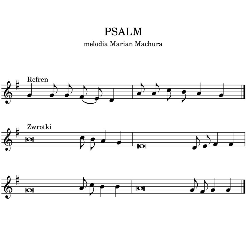 Psalm, melodia Marian Machura