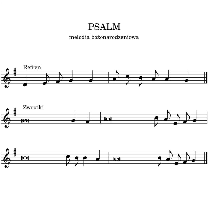 Psalm, melodia bożonarodzeniowa