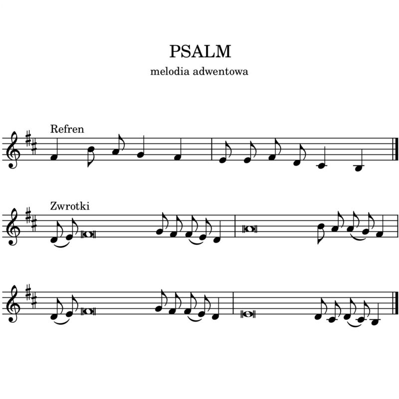 Psalm, melodia adwentowa