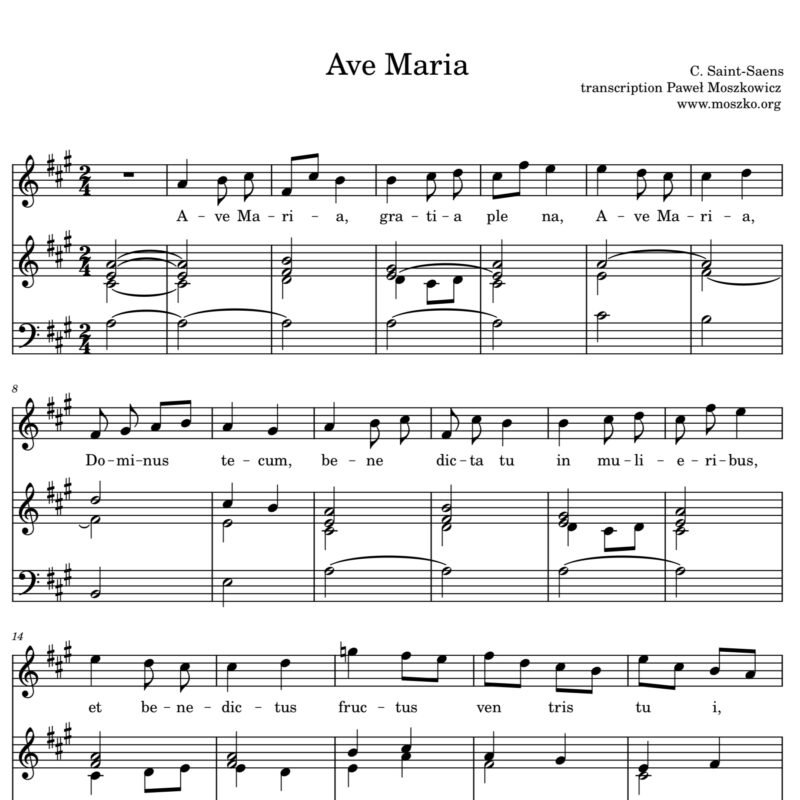 Ave Maria (C. Saint-Saens) [12 tonacji]